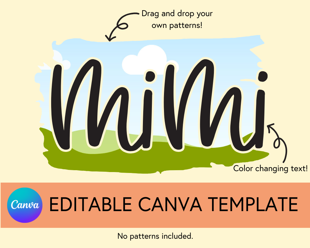 Mimi Canva Template, Brushstroke and Round - Digital Download