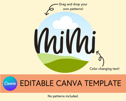 Mimi Canva Template, Brushstroke and Round - Digital Download