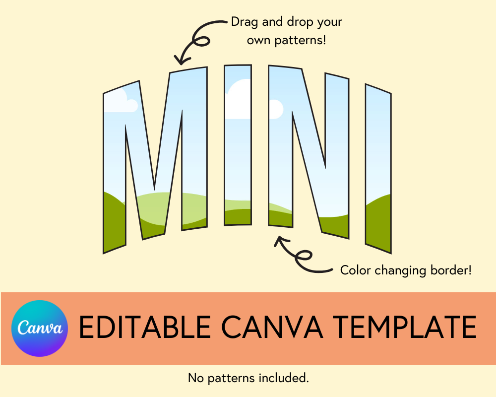 Mini Canva Template, Bebas Arched - Digital Download