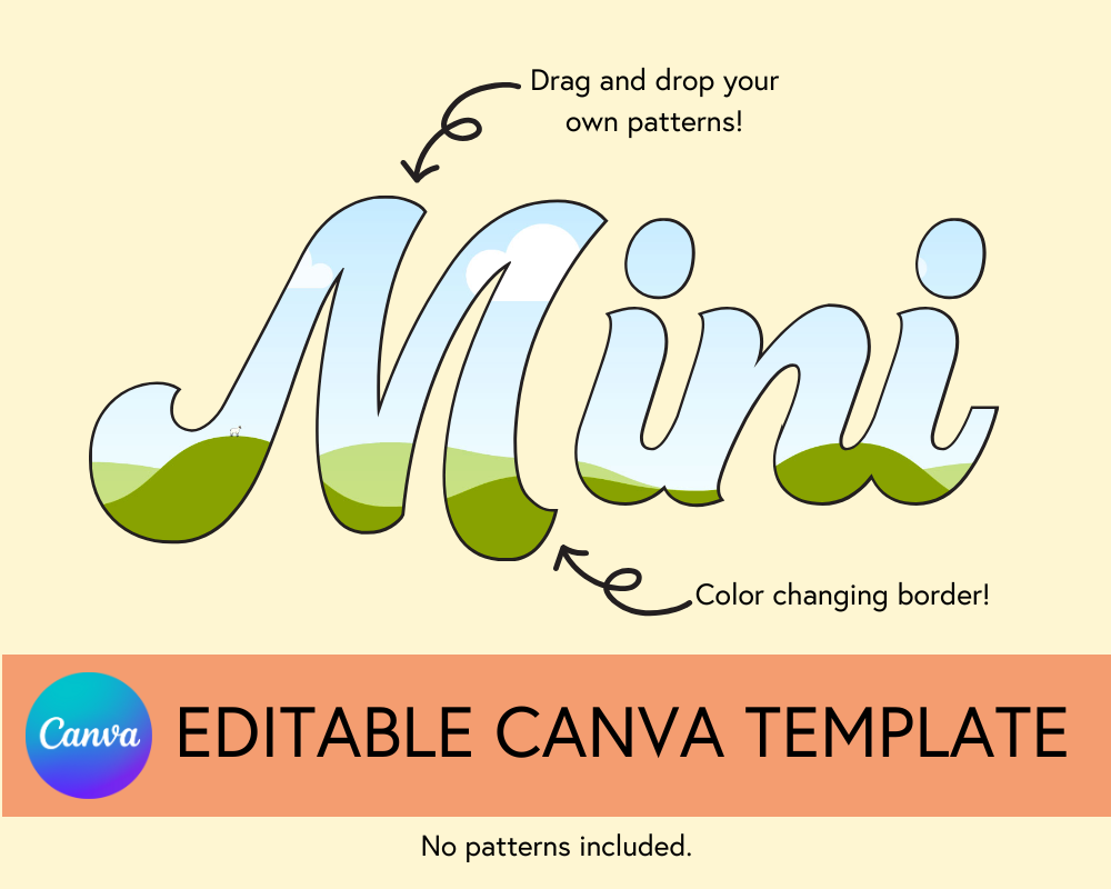 Mini Canva Template, Retro - Digital Download