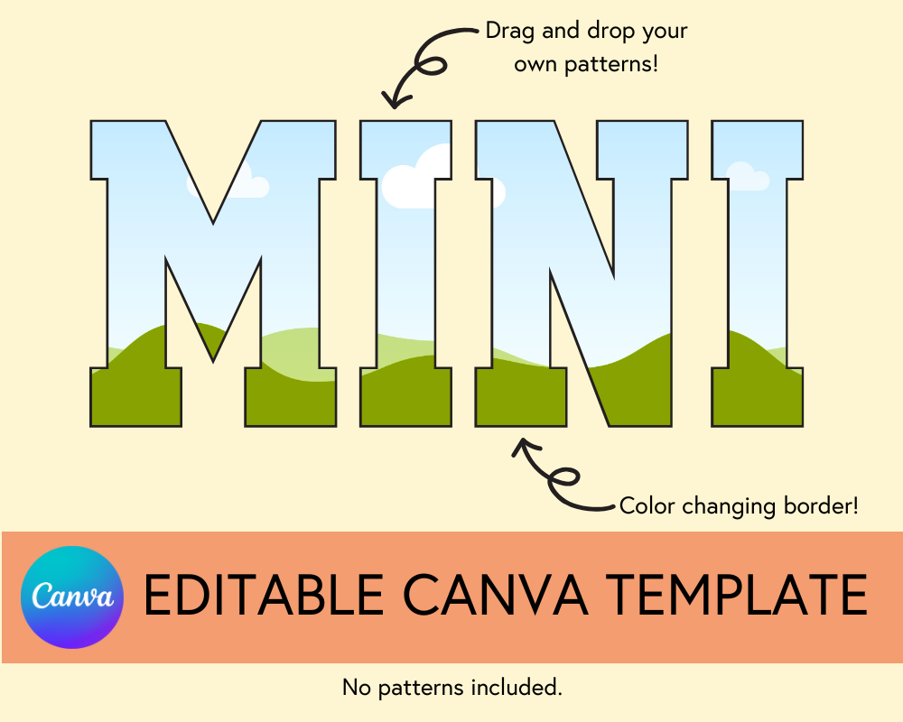 Mini Canva Template, Varsity - Digital Download