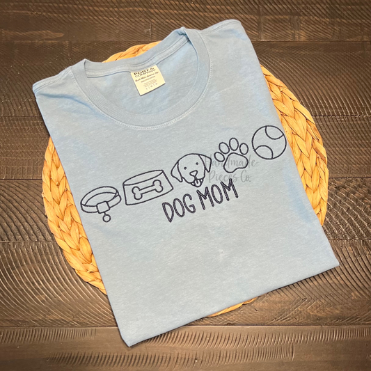 Dog Mom Doodle Icon Embroidered Garment - Adult