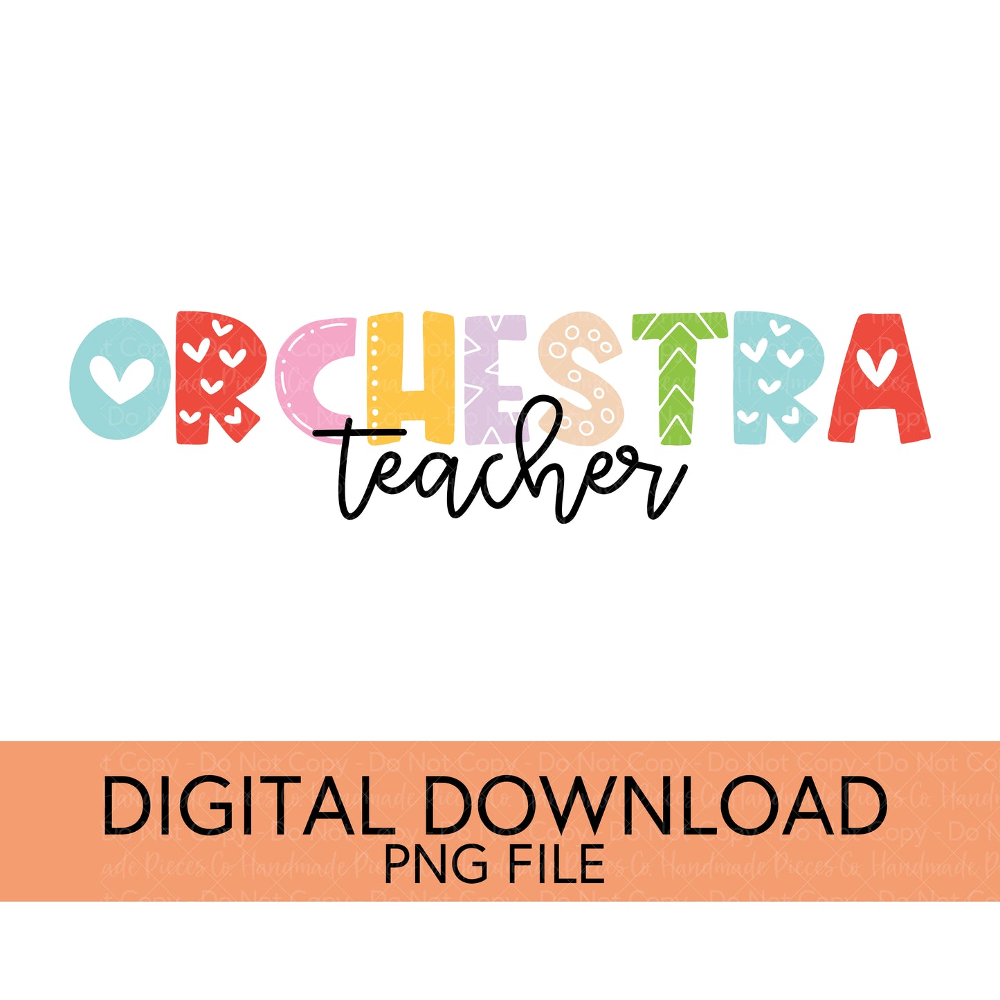 Colorful Teachers, Grades, and School Clubs PNGs - Digital Download