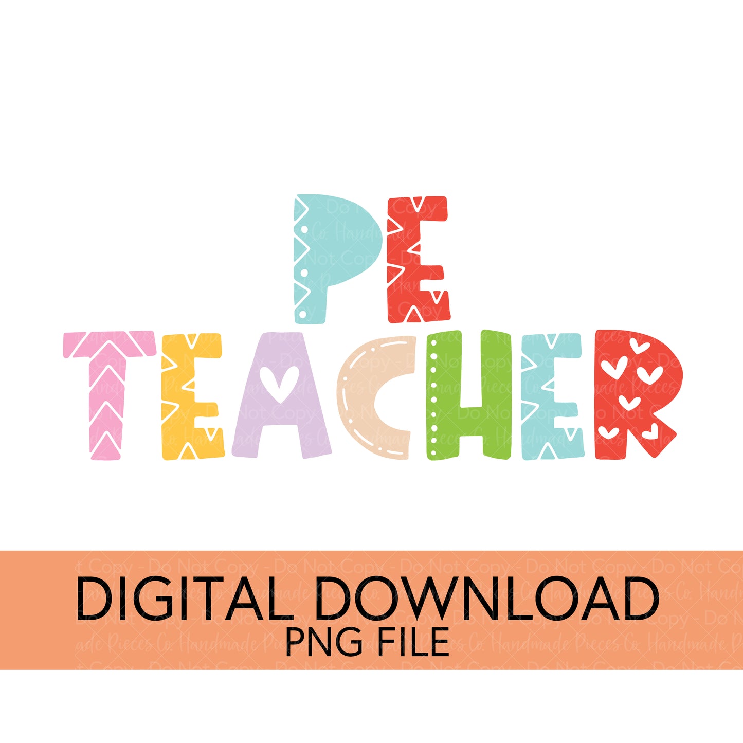 Colorful Teachers, Grades, and School Clubs PNGs - Digital Download