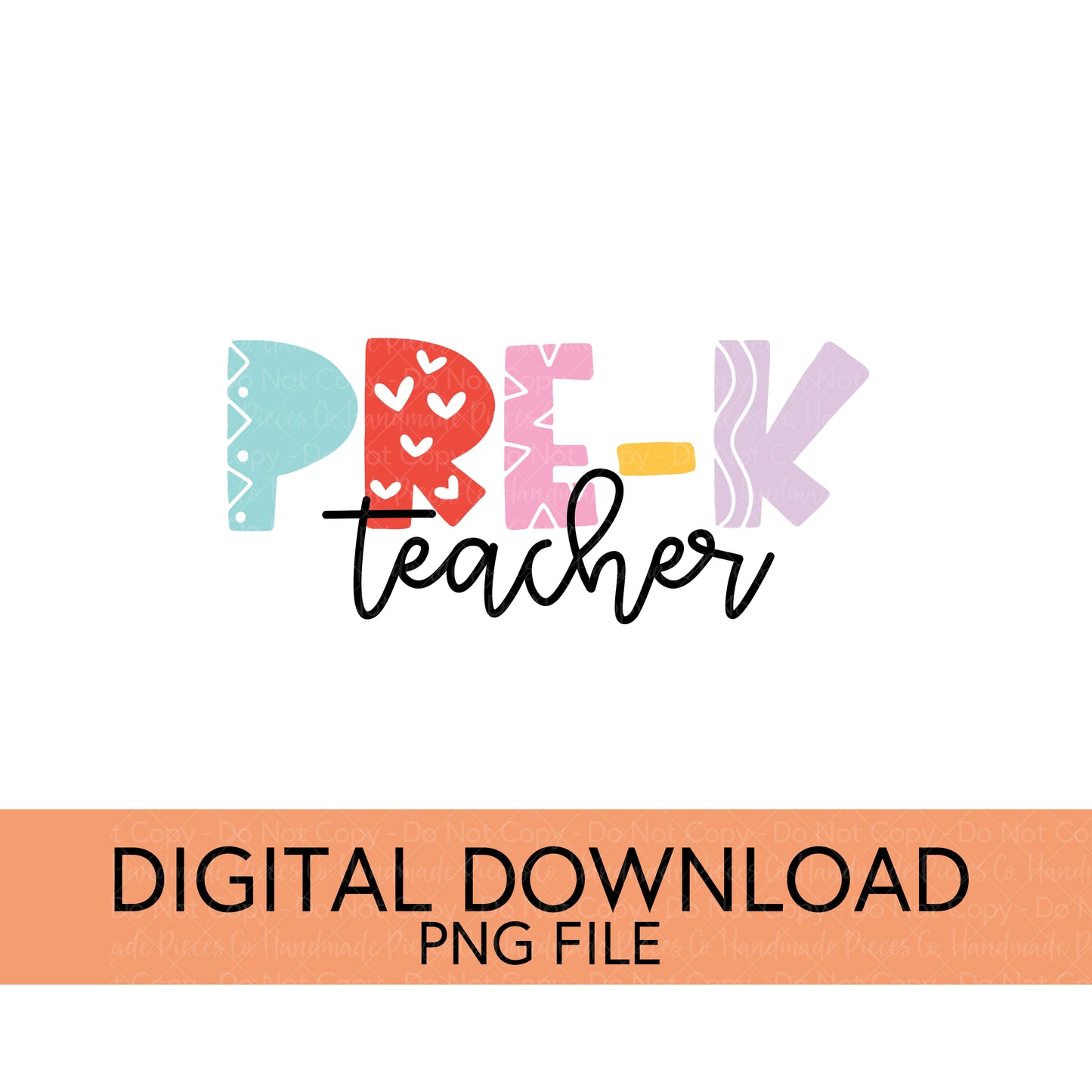 Colorful Teachers, Grades, and School Clubs PNGs - Digital Download
