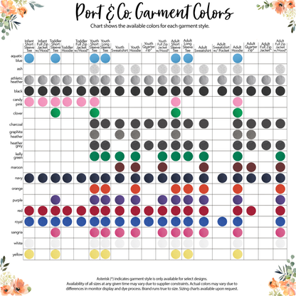 Monogram Embroidered Appliqué Garment, Satin Stitch - Youth/Adult