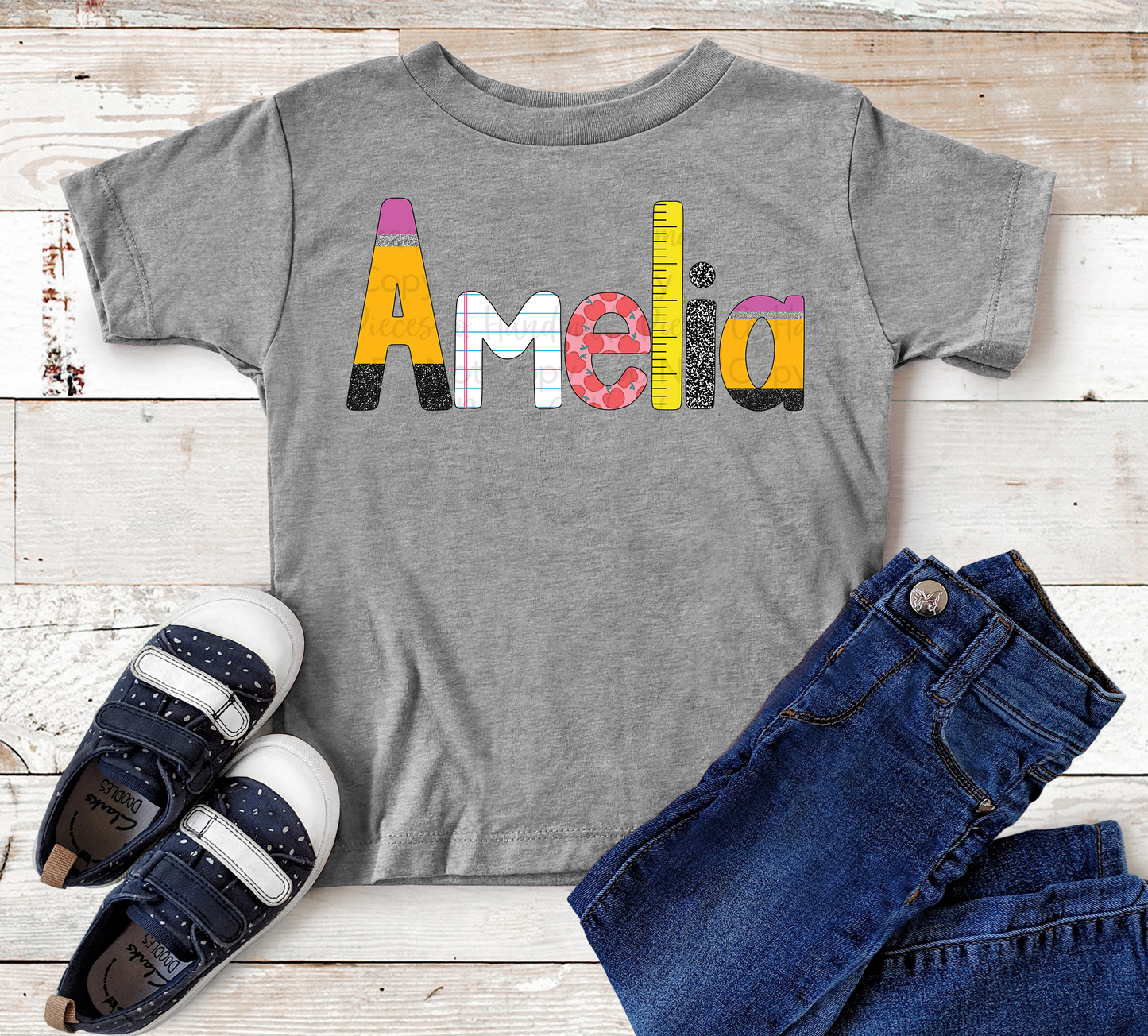 School Themed Alpha Set - Digital Download