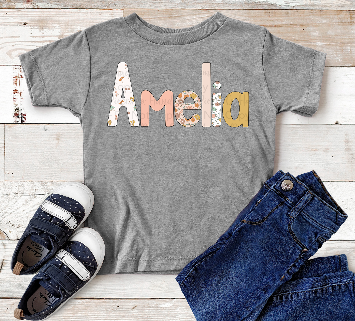 Floral Alpha Set, Bohemian Spring - Digital Download