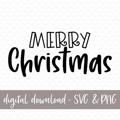 Merry Christmas PNG/SVG - Digital Download