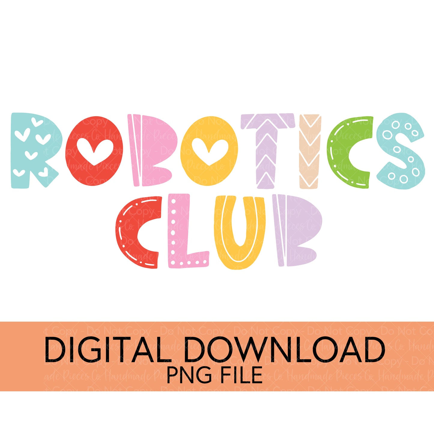 Colorful Teachers, Grades, and School Clubs PNGs - Digital Download
