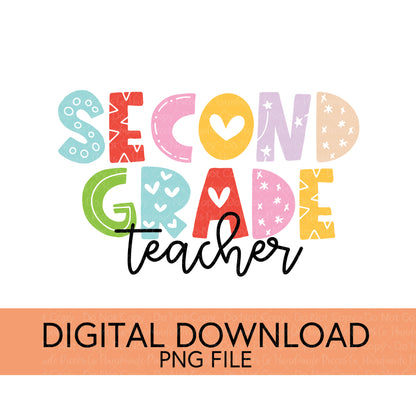 Colorful Teachers, Grades, and School Clubs PNGs - Digital Download
