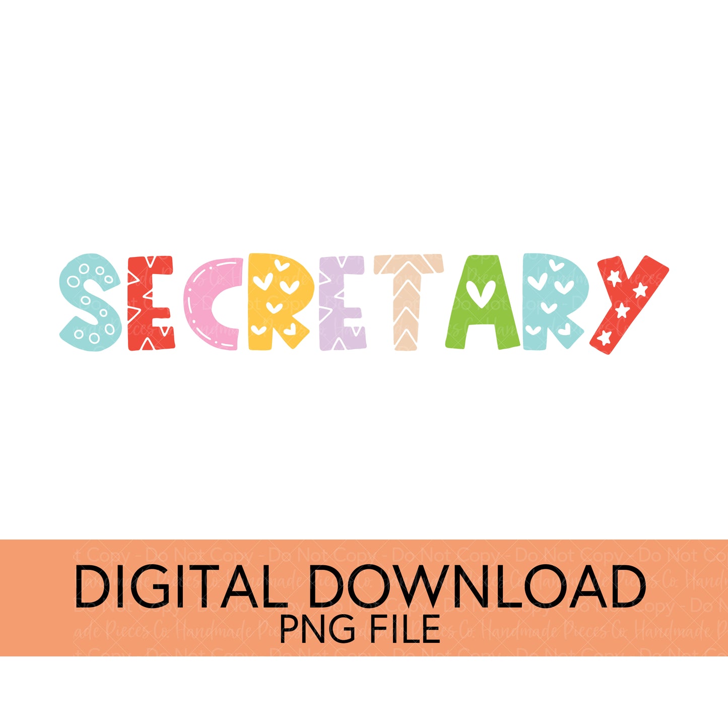 Colorful Teachers, Grades, and School Clubs PNGs - Digital Download