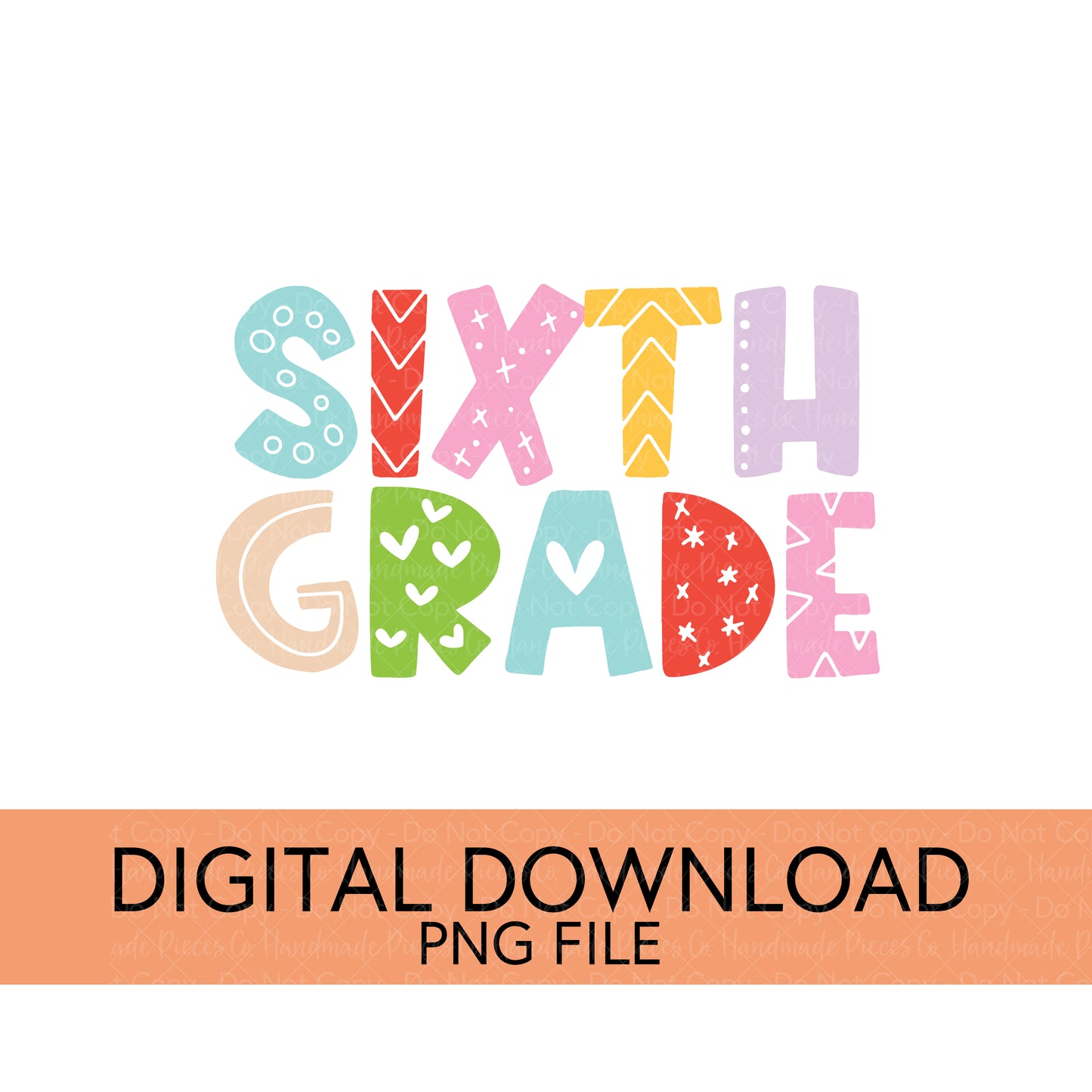 Colorful Teachers, Grades, and School Clubs PNGs - Digital Download