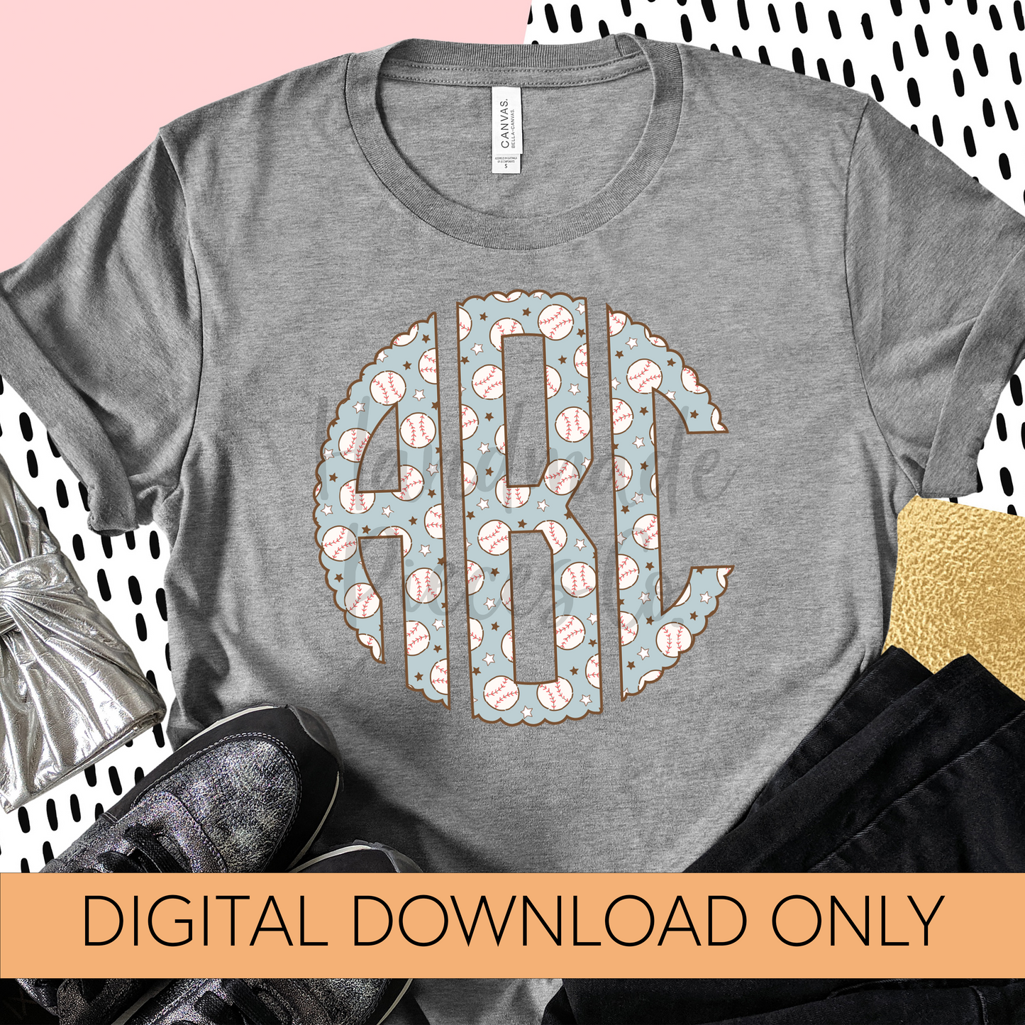 Baseball Monogram - Multiple Styles - Digital Download