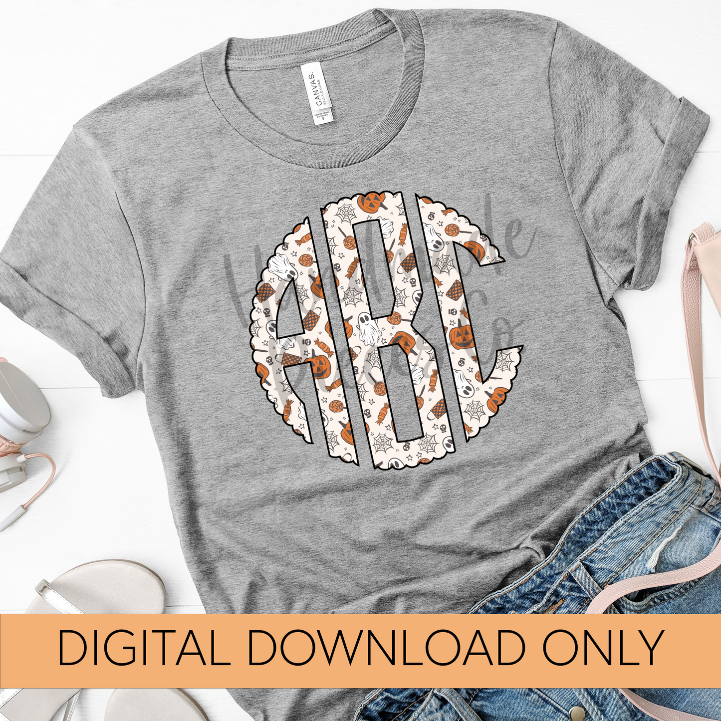 Halloween Treats, 2 Monogram - Multiple Styles - Digital Download