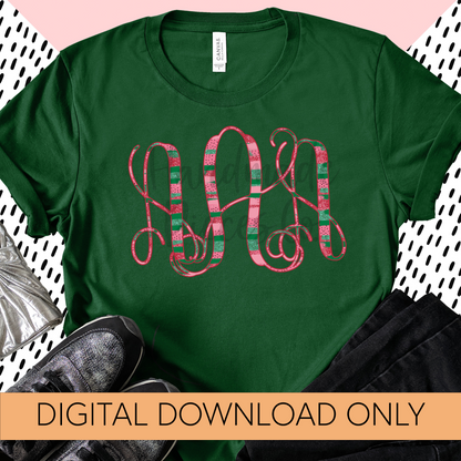 Watermelon Monogram, Brushstrokes - Multiple Styles - Digital Download