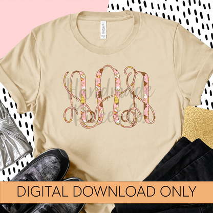 Christmas Reindeer and Snowman Monogram - Multiple Styles - Digital Download