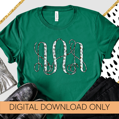 Christmas Ornaments Monogram - Multiple Styles - Digital Download