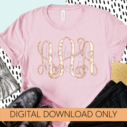Pastel Spring Time Monogram - Multiple Styles - Digital Download