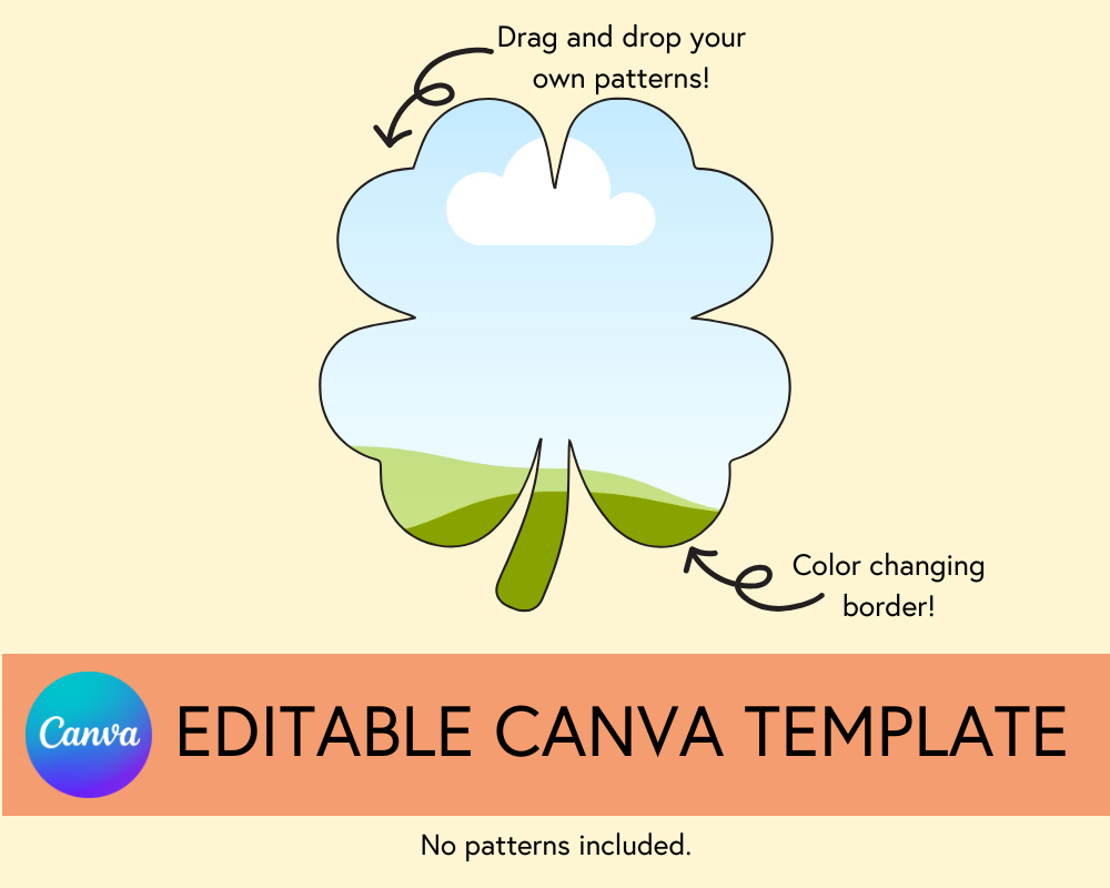 Shamrock Canva Template - Digital Download