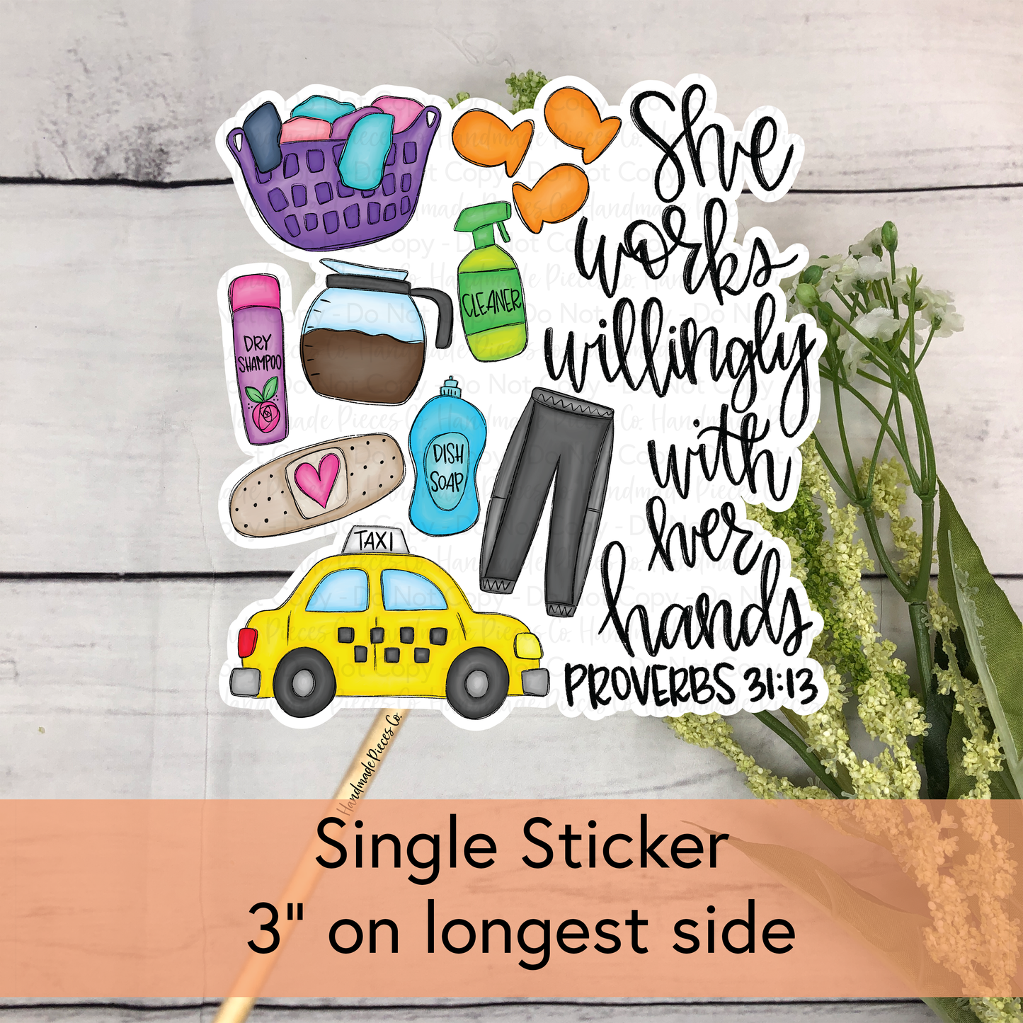 Stay at Home Mom, She Works Willingly - Vinyl Sticker