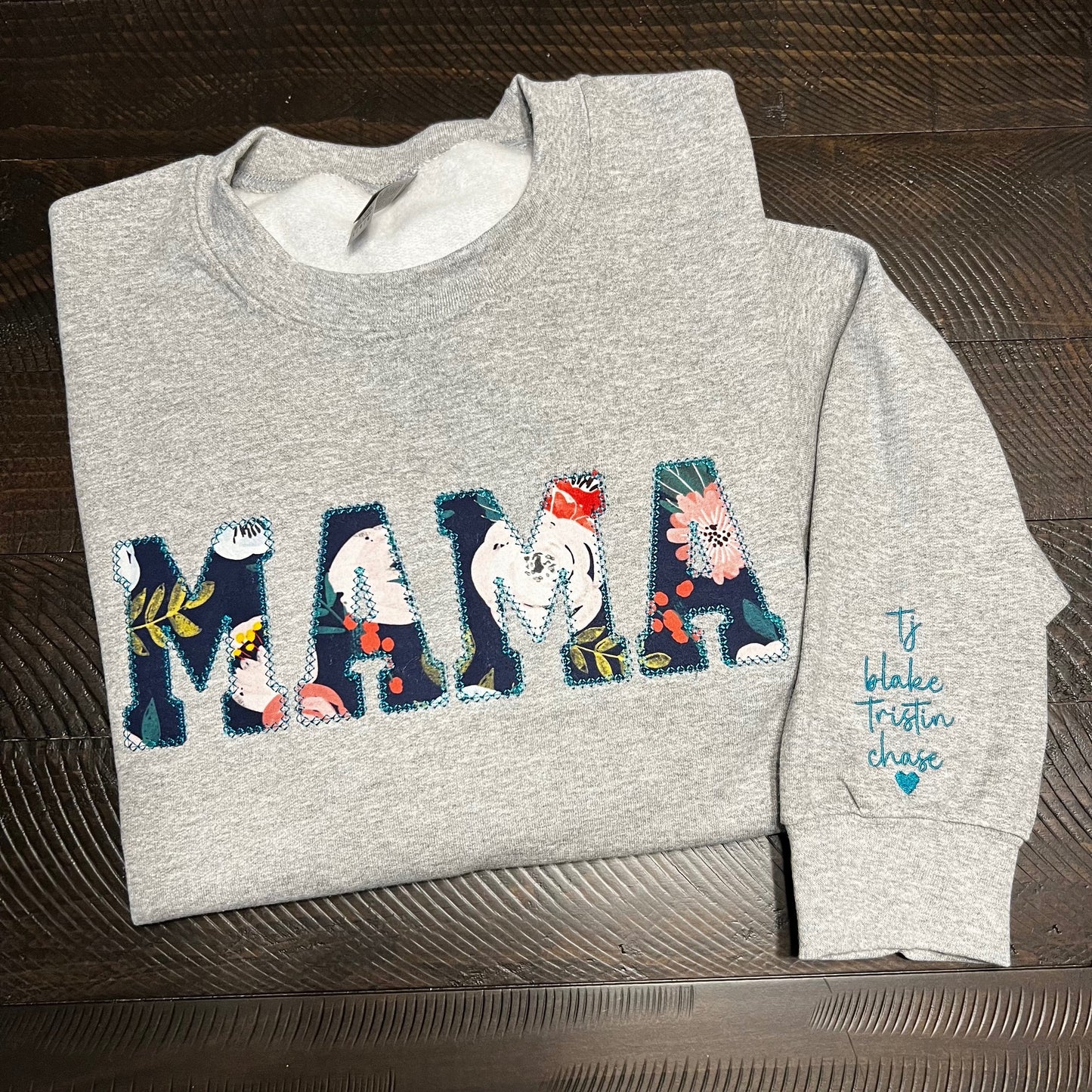 Custom Name Appliqué with Sleeve Embroidery Garment - Adult