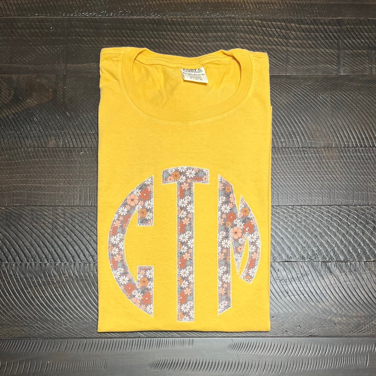 Summer Blossom Floral Embroidered Applique Monogram Garment - Youth/Adult