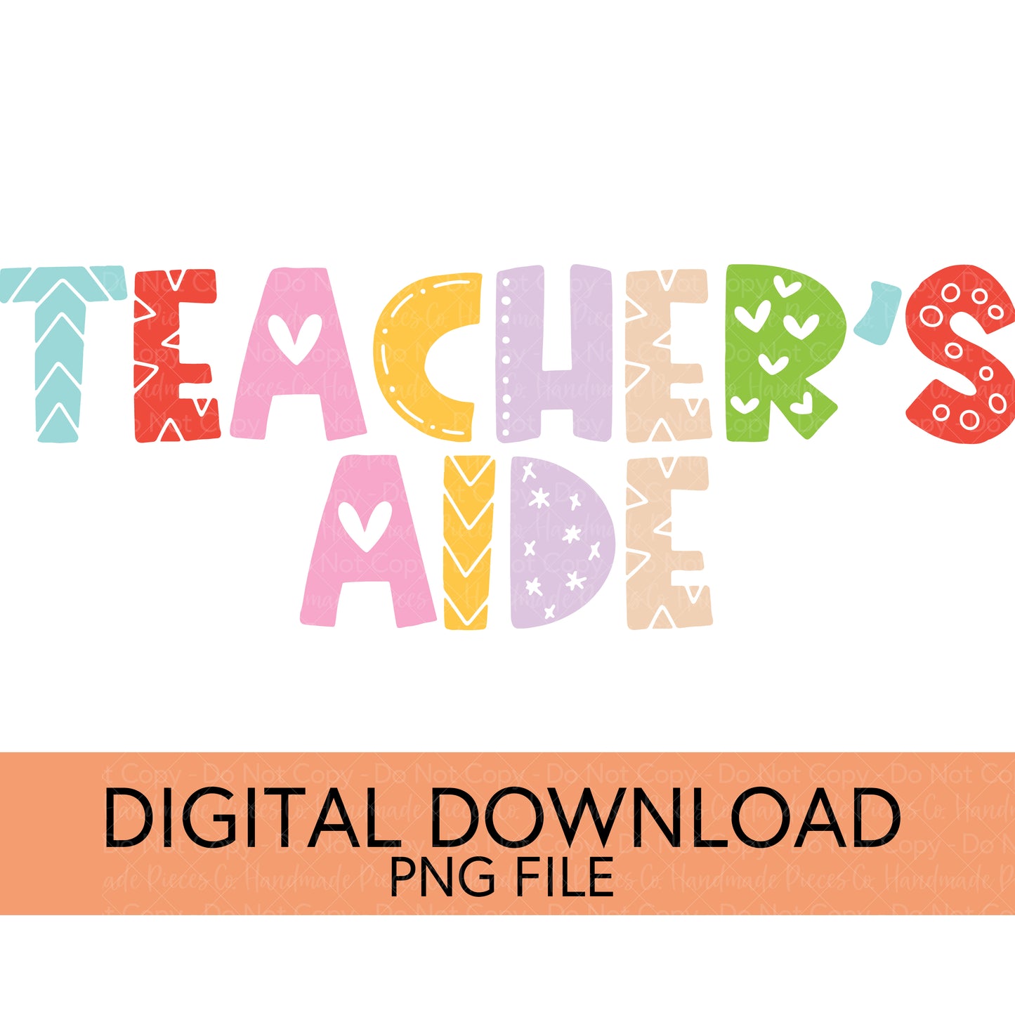Colorful Teachers, Grades, and School Clubs PNGs - Digital Download