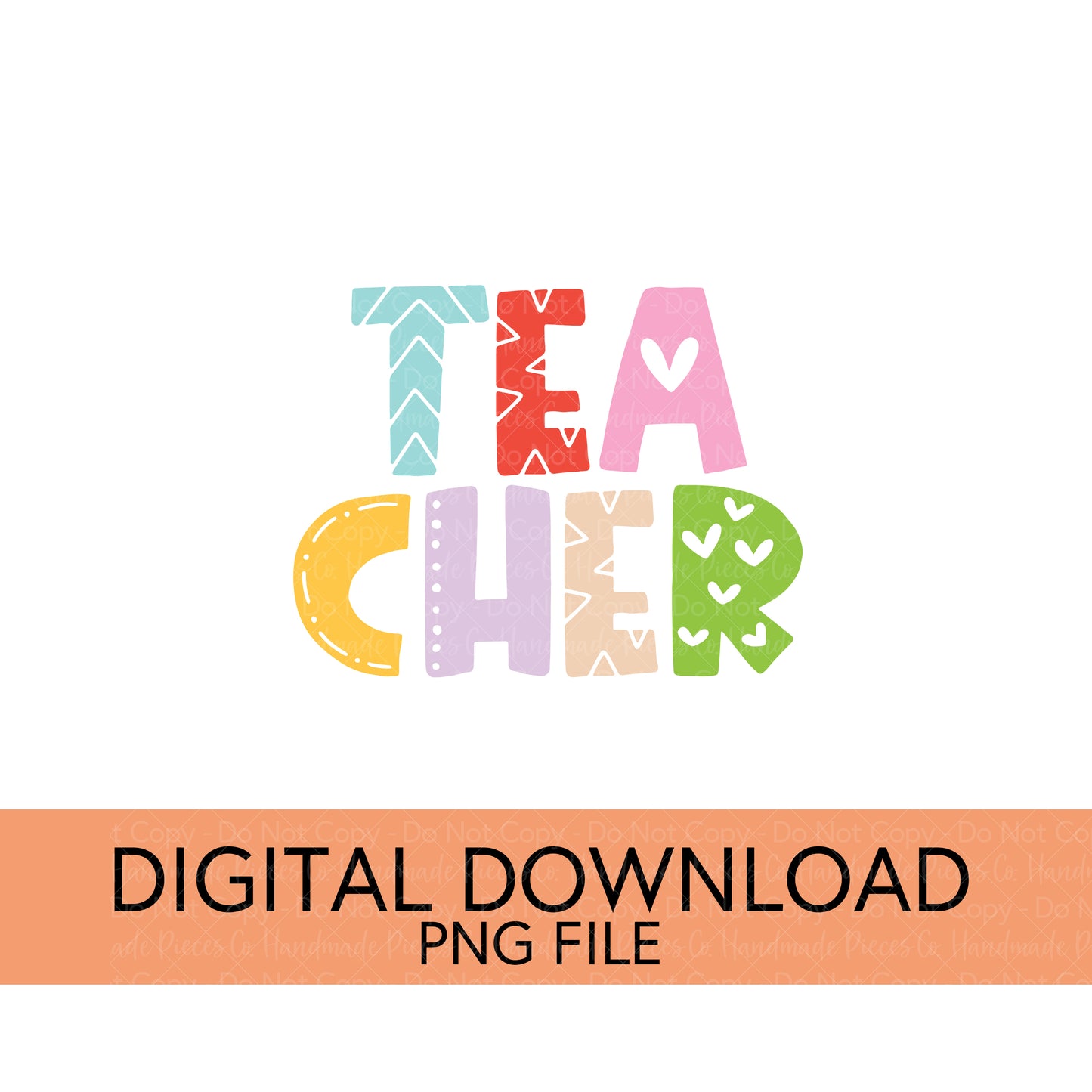 Colorful Teachers, Grades, and School Clubs PNGs - Digital Download