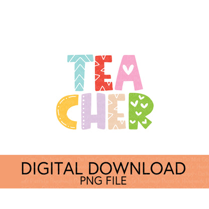 Colorful Teachers, Grades, and School Clubs PNGs - Digital Download