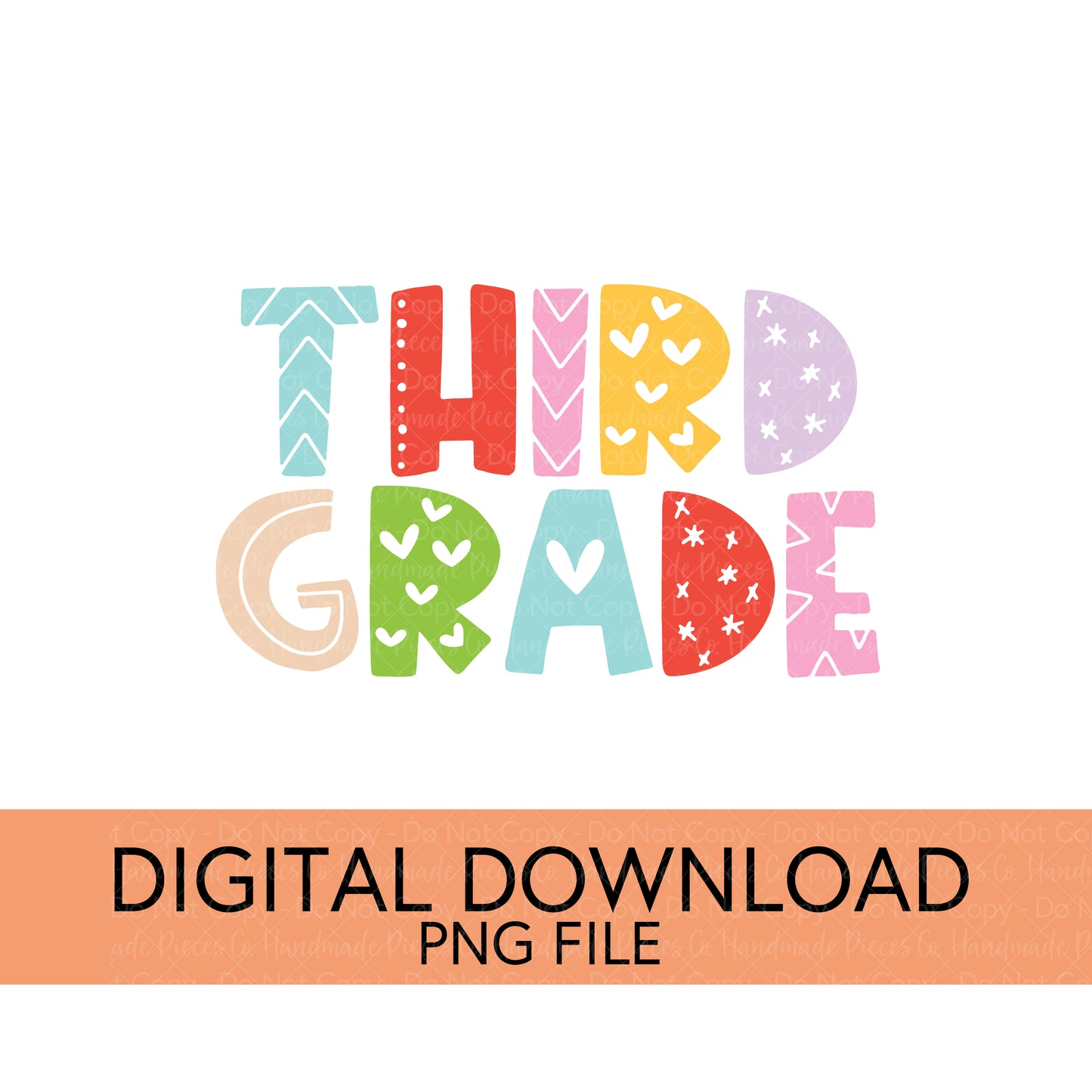 Colorful Teachers, Grades, and School Clubs PNGs - Digital Download
