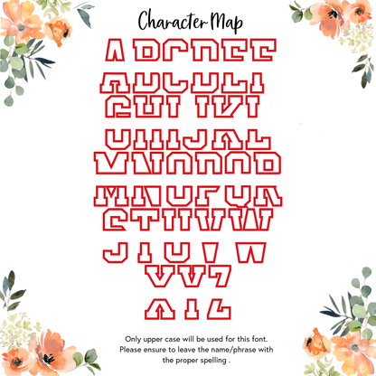 State Abbreviation with Name Embroidered Applique Garment, Split Design - Satin Stitch - Adult