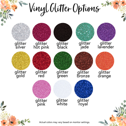 Custom Name Glitter Embroidered Applique Garment - Adult