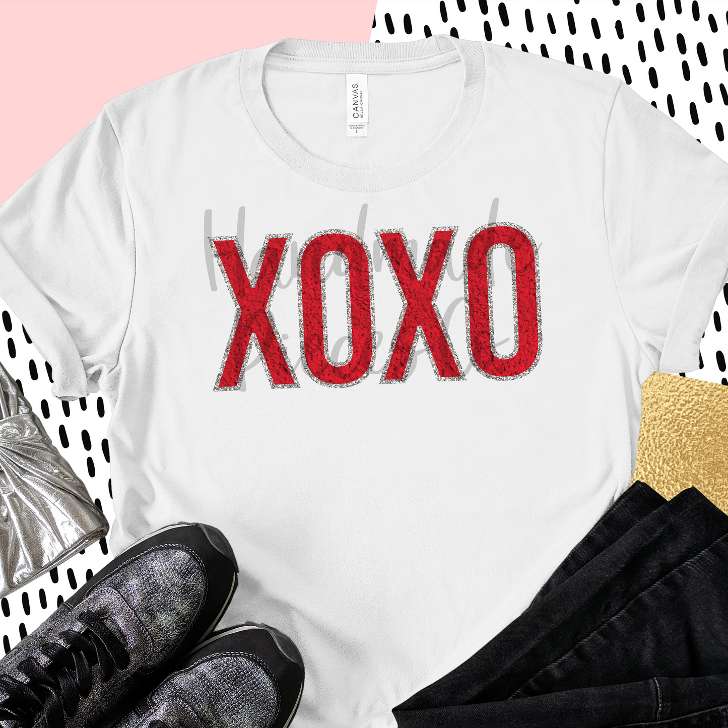 XOXO, Chenille - Red - Digital Download