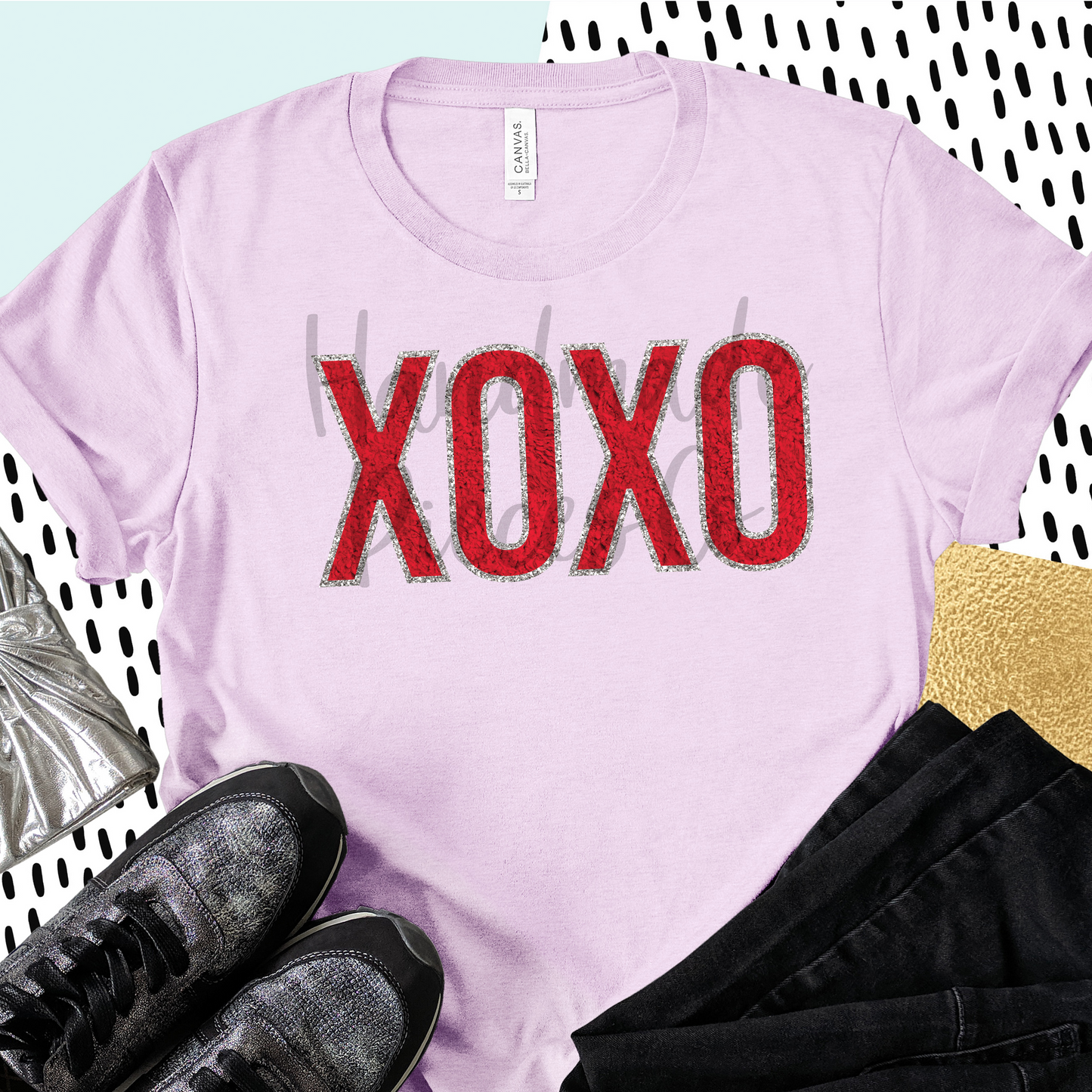 XOXO, Chenille - Red - Digital Download