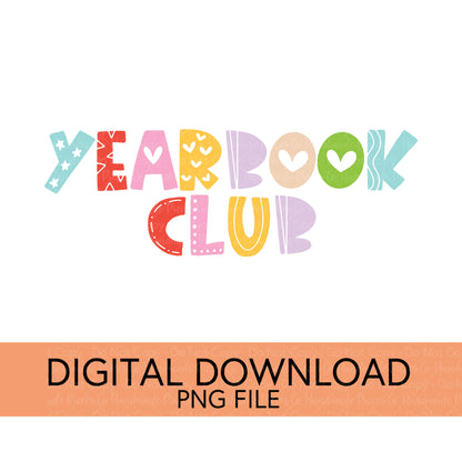 Colorful Teachers, Grades, and School Clubs PNGs - Digital Download