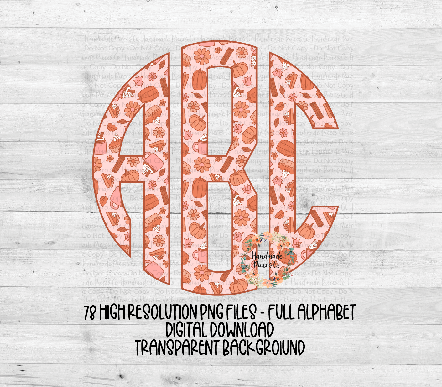 Fall Monogram, Version 2 - Multiple Styles - Digital Download