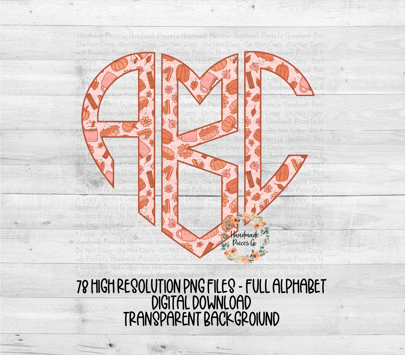 Fall Monogram, Version 2 - Multiple Styles - Digital Download