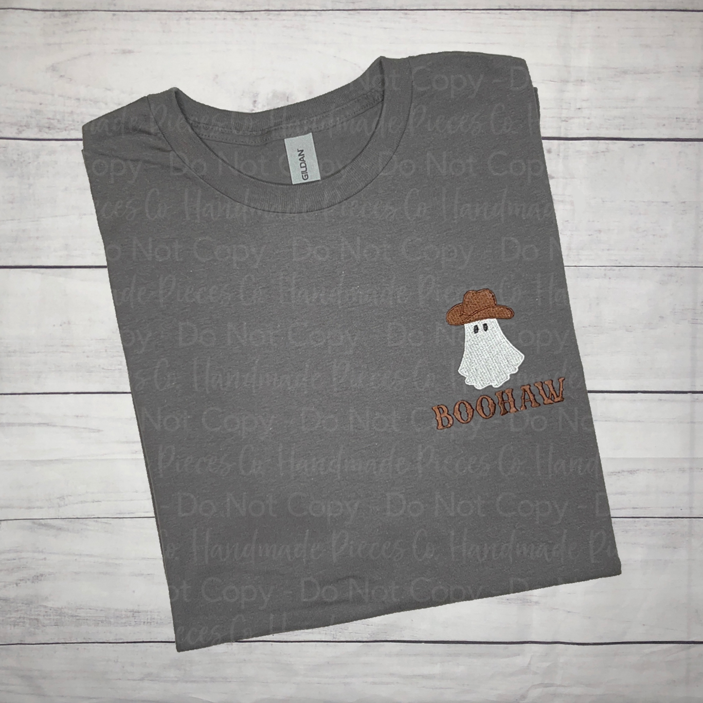 Sample Collection - Boohaw Ghost Embroidered Tee - Size XLarge