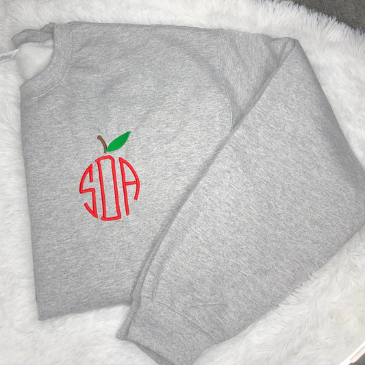 Apple Monogram Embroidered Garment - Adult