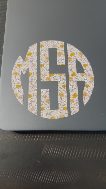 Marigold Monogram - Vinyl Decal