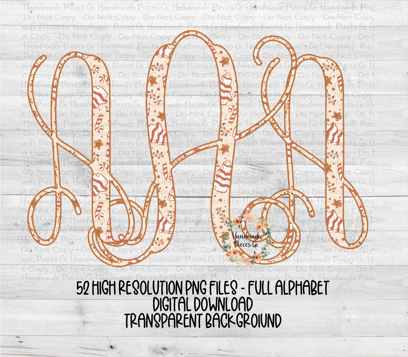Snack Cakes Monogram, Version 3 - Multiple Styles - Digital Download