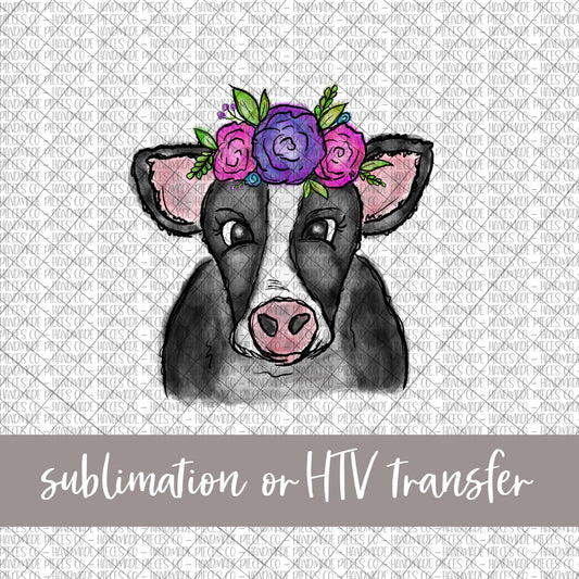 Boho Cow - Sublimation or HTV Transfer