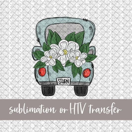 Magnolia Truck, Southern - Sublimation or HTV Transfer