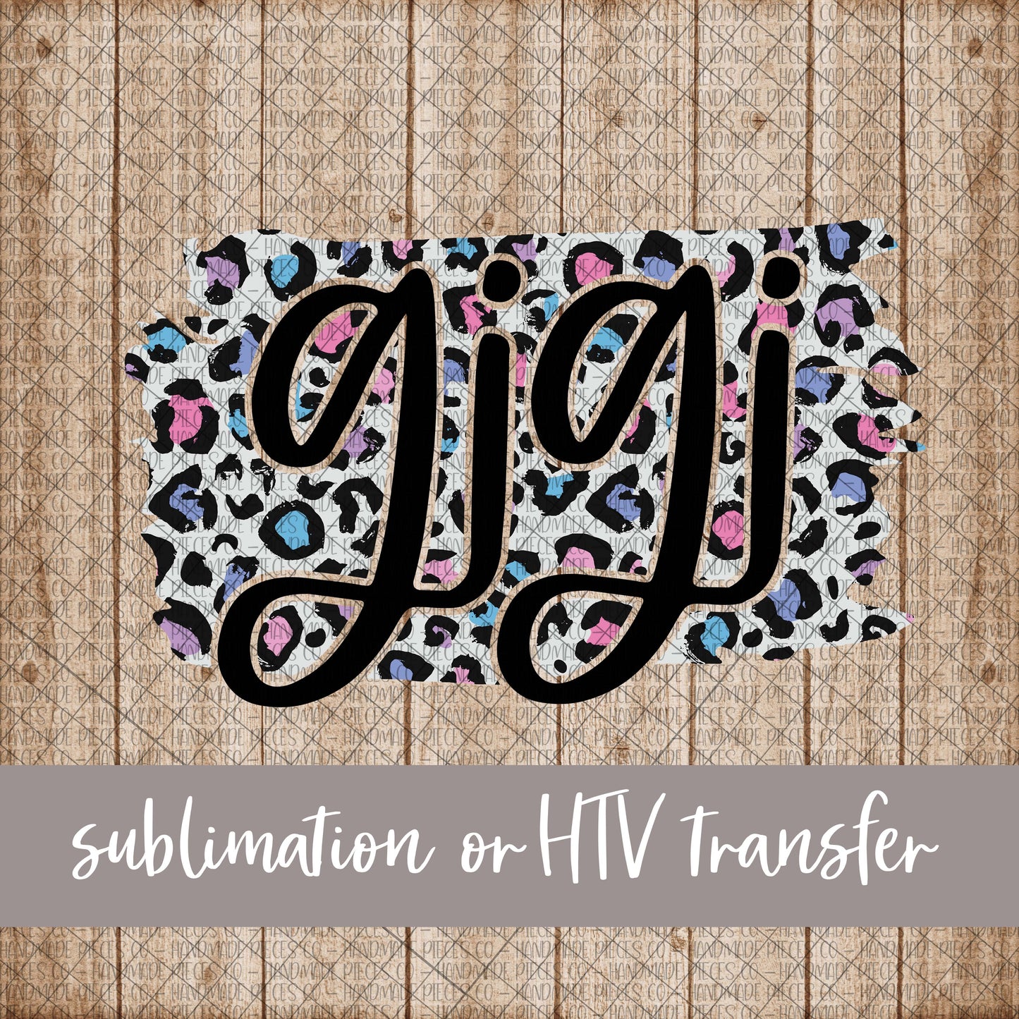 Gigi Brushstroke, Leopard Spring Pastel - Sublimation or HTV Transfer