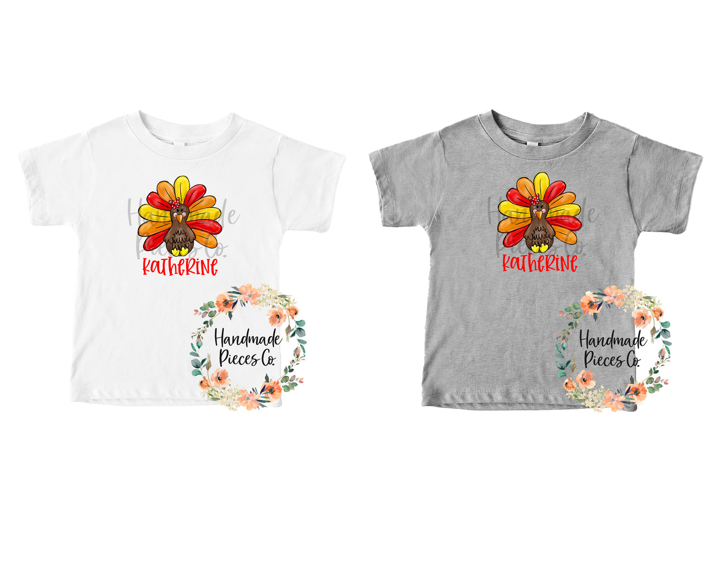 Turkey, Bow - Name Optional - Sublimation or HTV Transfer