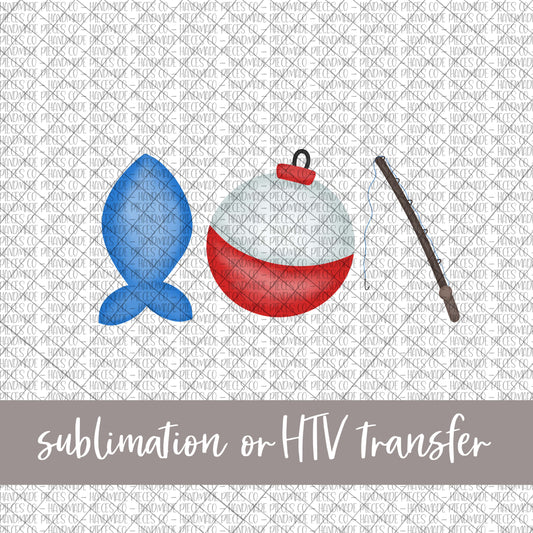 Fishing Trio - Sublimation or HTV Transfer