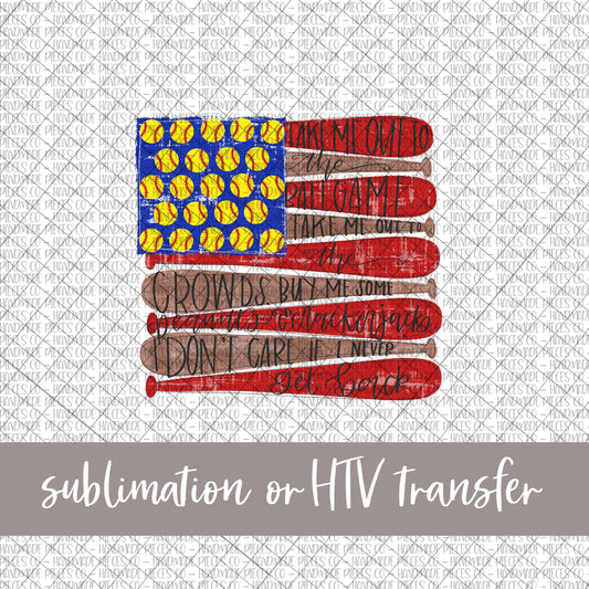 Softball Flag - Sublimation or HTV Transfer