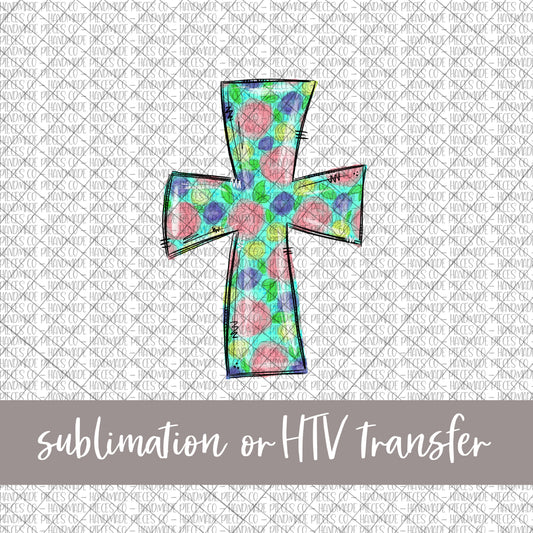 Floral Cross - Sublimation or HTV Transfer