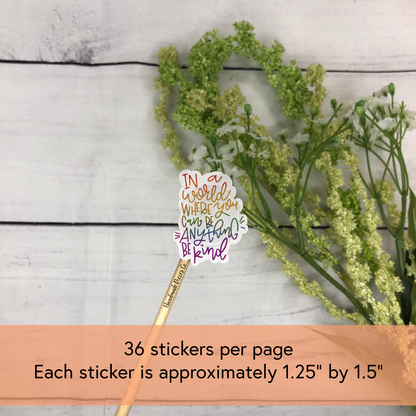 Be Kind Packaging Sticker